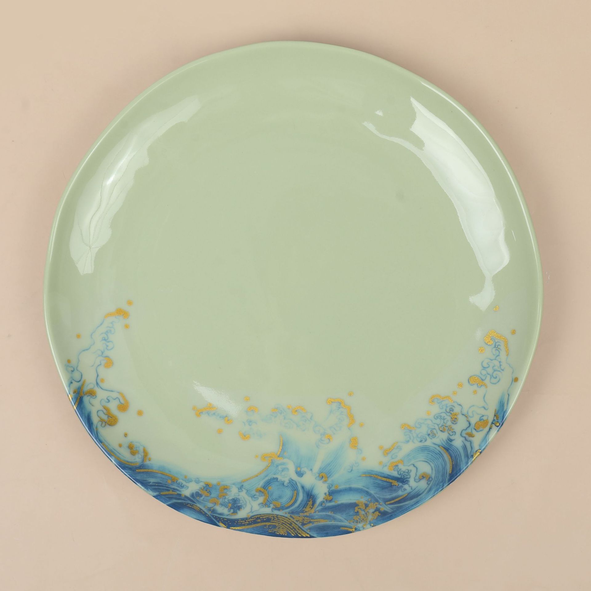 Wholesale of white melamine tableware for foreign trade export, commercial hot pot plates, cups, spoons, self-service round plates, LIDS, and cooking plates full figure