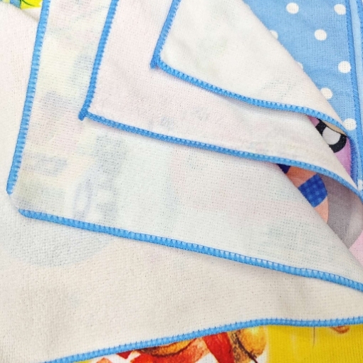 Microfiber printed children's saliva wipes, sweat wipes, towels and hand towels Bahia Item Picture