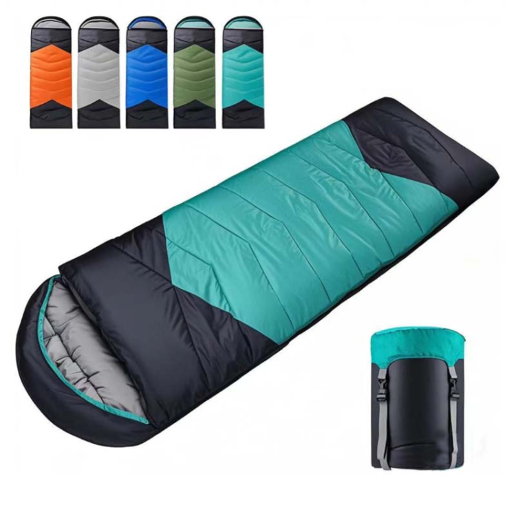 Factory wholesale adult outdoor sleeping bags, single person can be spliced and widened in spring, autumn and winter, camping sleeping bags, midday rest and travel sleeping bags