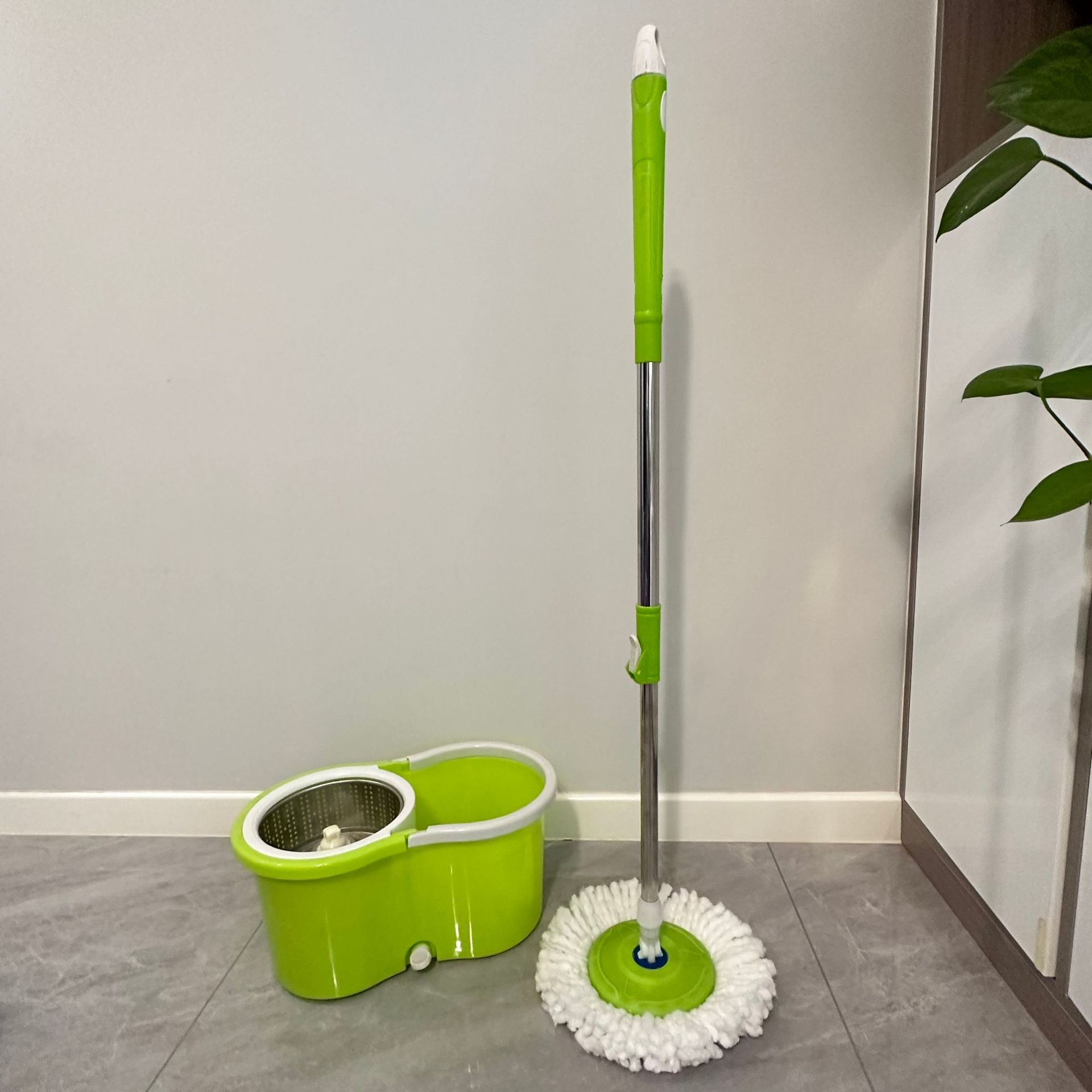 Cross-border dual-drive rotating mop, hand-wash mop, dry and wet dual-purpose household gift promotion floor mop, cleaning mop details Picture