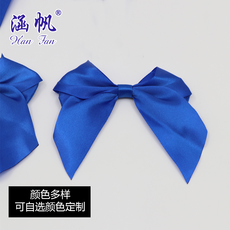Factory wholesale handmade diy polyester satin ribbon bow webbing decorative accessories materials support customization