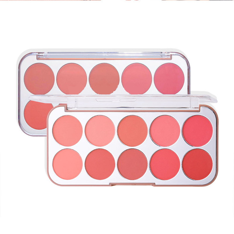 Ten-color color-changing matte blush, containing chemical pigments, naturally and lastingly brightens the complexion Specification image