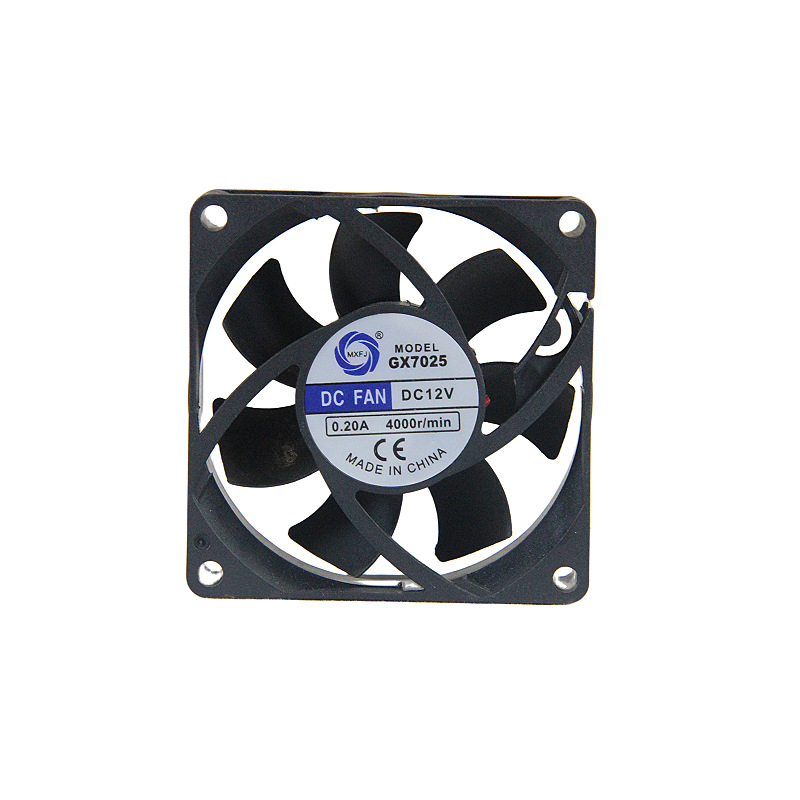 GX7025直流风扇DC12/24V散热冷却大风量轴流风机工业小风扇白底实物图