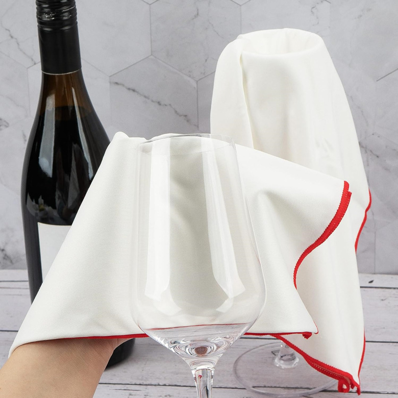Special cloth for cleaning wine glasses, glass cup wiping cloth, lint-free glass cup beating cloth, rim cloth, professional cleaning cloth for wine glasses Item Picture