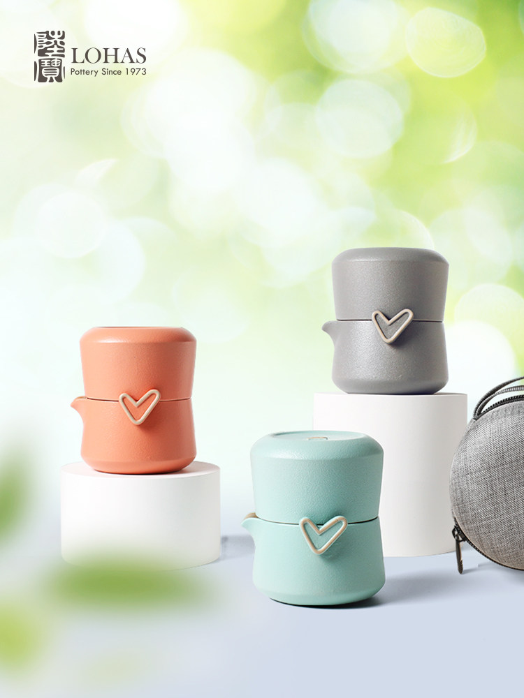Taiwan Lubao Quick Cup - A pot and a cup, all your wishes come true. It's a portable ceramic tea set for home and travel