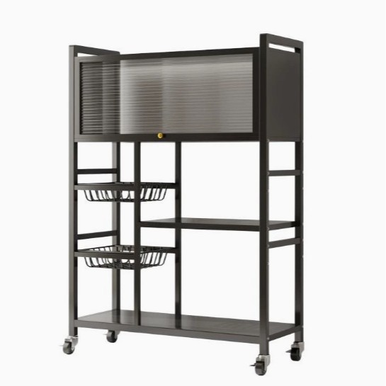 Kitchen storage rack, sideboard, floor-standing multi-layer fruit and vegetable storage rack, household multi-functional cookware storage rack Specification image