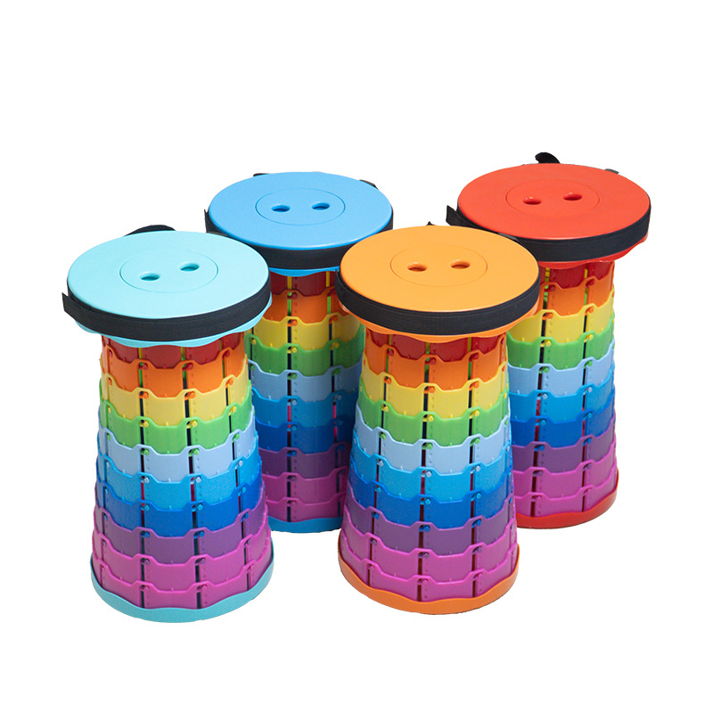 Rainbow folding stools, queue travel portable chairs, stool portable outdoor fishing stools, telescopic stools Application Scenario
