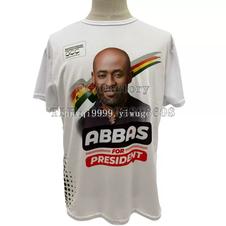 Cross-border advertising T-shirts and presidential election uniforms are available for customization. Large digital print runs offer discounts Item Picture
