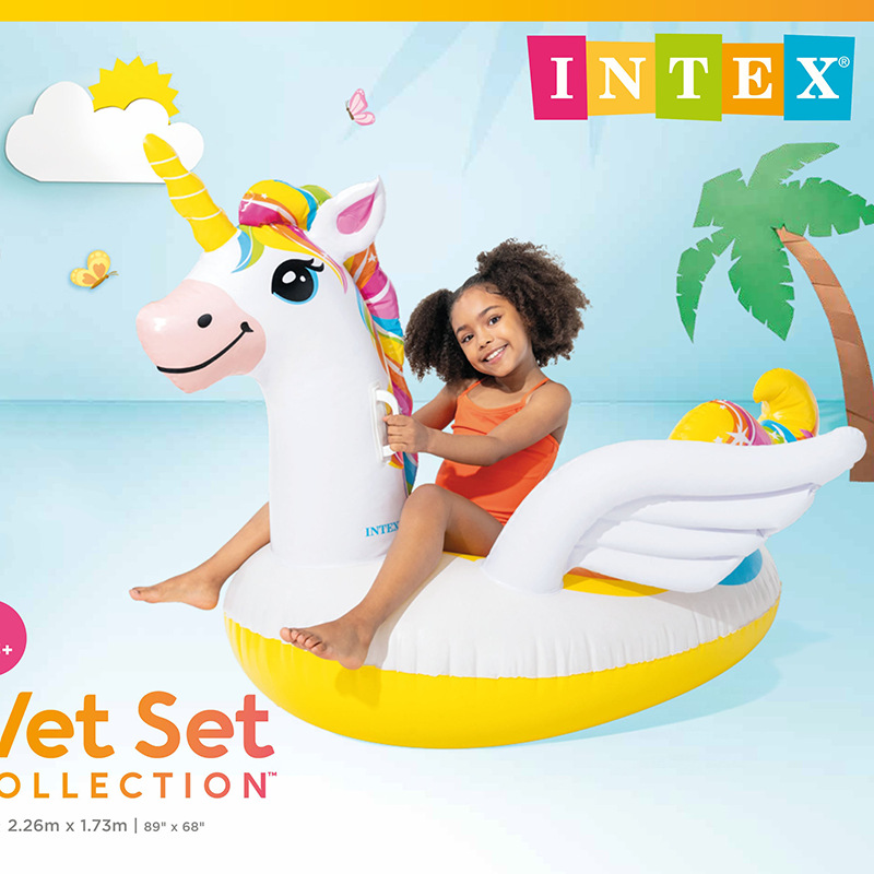 INTEX57561坐骑儿童水上充气浮排水上玩具浮床批发