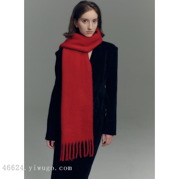 Cross-border scarf wholesale e-commerce live streaming supply chain new in stock 08 wool series, single color wool