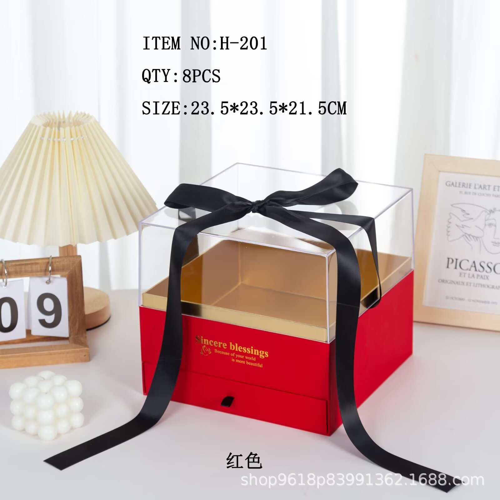 Square acrylic gift boxes, wedding candies, souvenirs, gifts, return gifts, whole piece wholesale, wedding Specification image