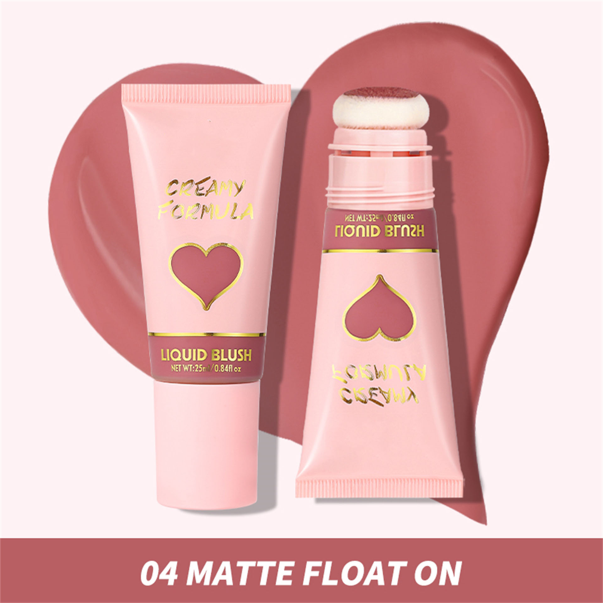 The herbal vegan liquid blush sponge has a long-lasting color-changing effect and is suitable for fair skin, cheek and lip makeup Specification image