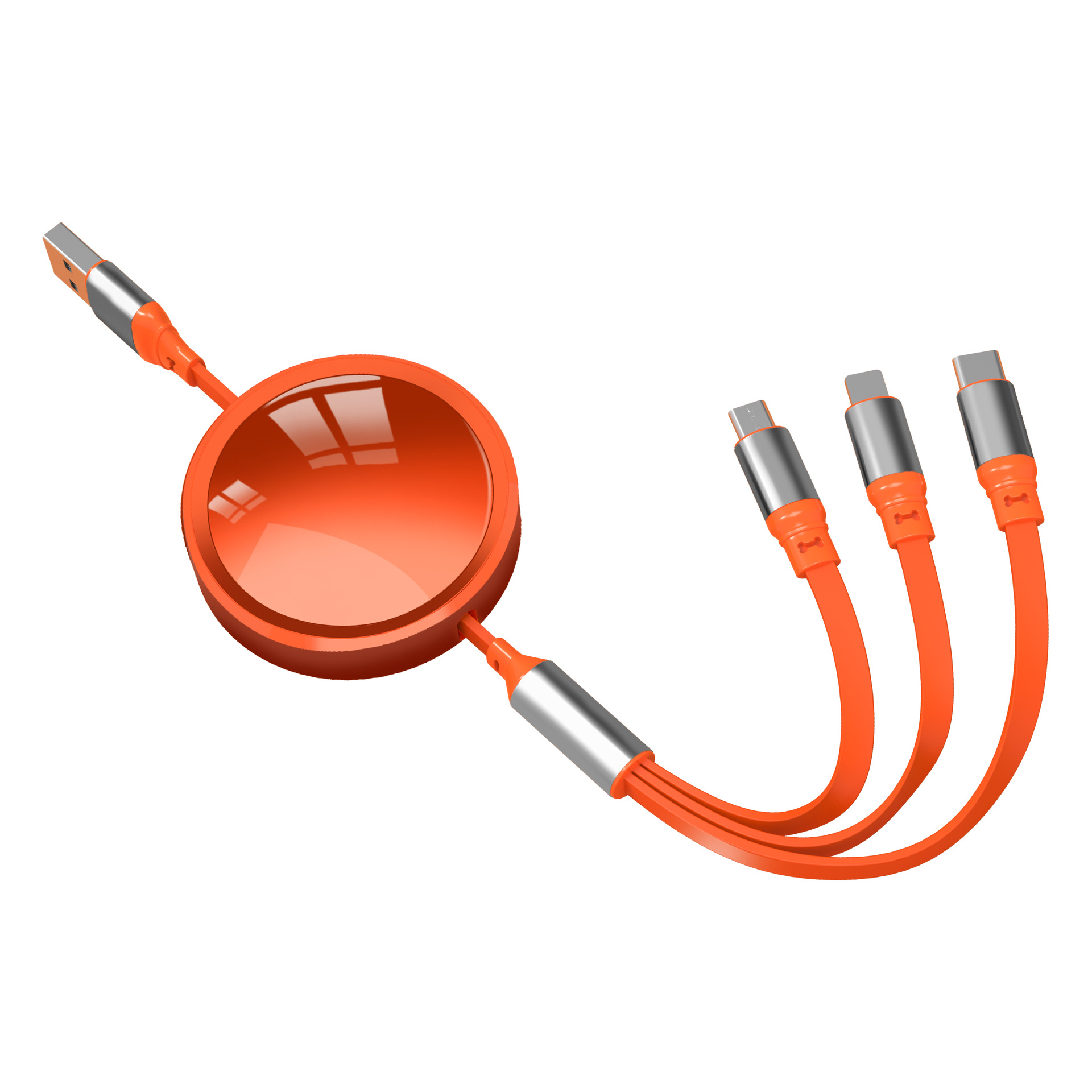 Yuntan 100W Super Fast Charging one drag three extendable charging cable can print small gift patterns and three-in-one data cable Application Scenario