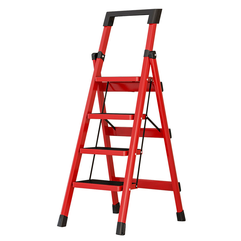 Folding A-frame ladder, household folding ladder, thickened indoor simple ladder, household safe climbing ladder, thickened iron Application Scenario