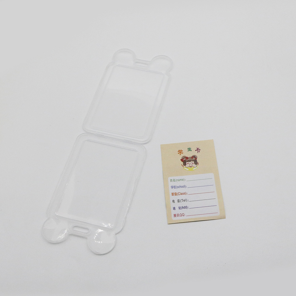 Exhibition work ID card, employee lanyard, double-sided card holder, can be equipped with lanyard, tag, and bus card holder details Picture