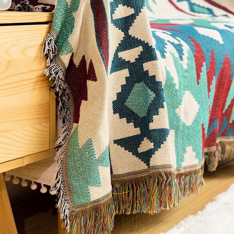 【 Elsie 】 Sofa cover, cross-border American country mat, decorative blanket, nap blanket, dust-proof sofa Specification image