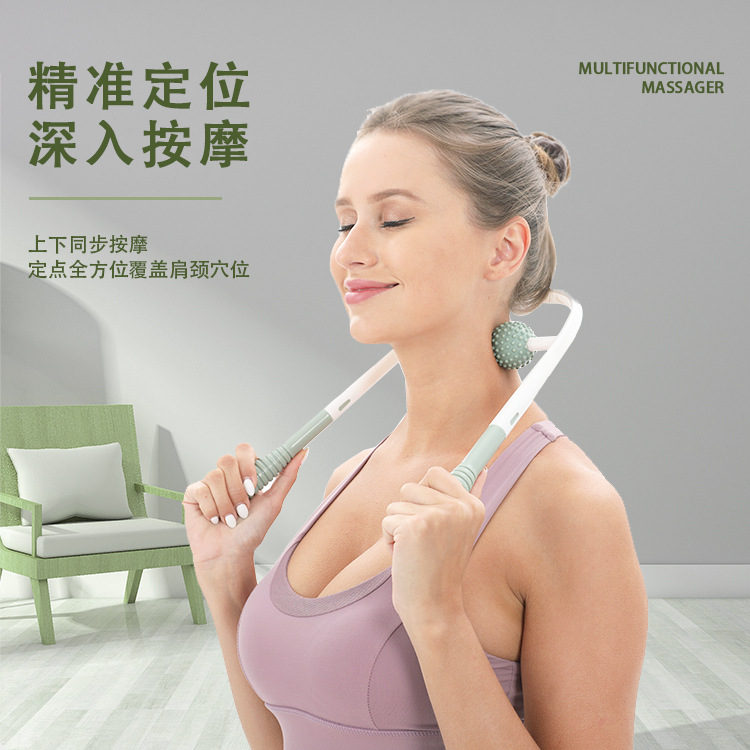 厂家直供手动颈椎按摩器便携式办公家用肩颈按摩神器舒适健康现货产品图