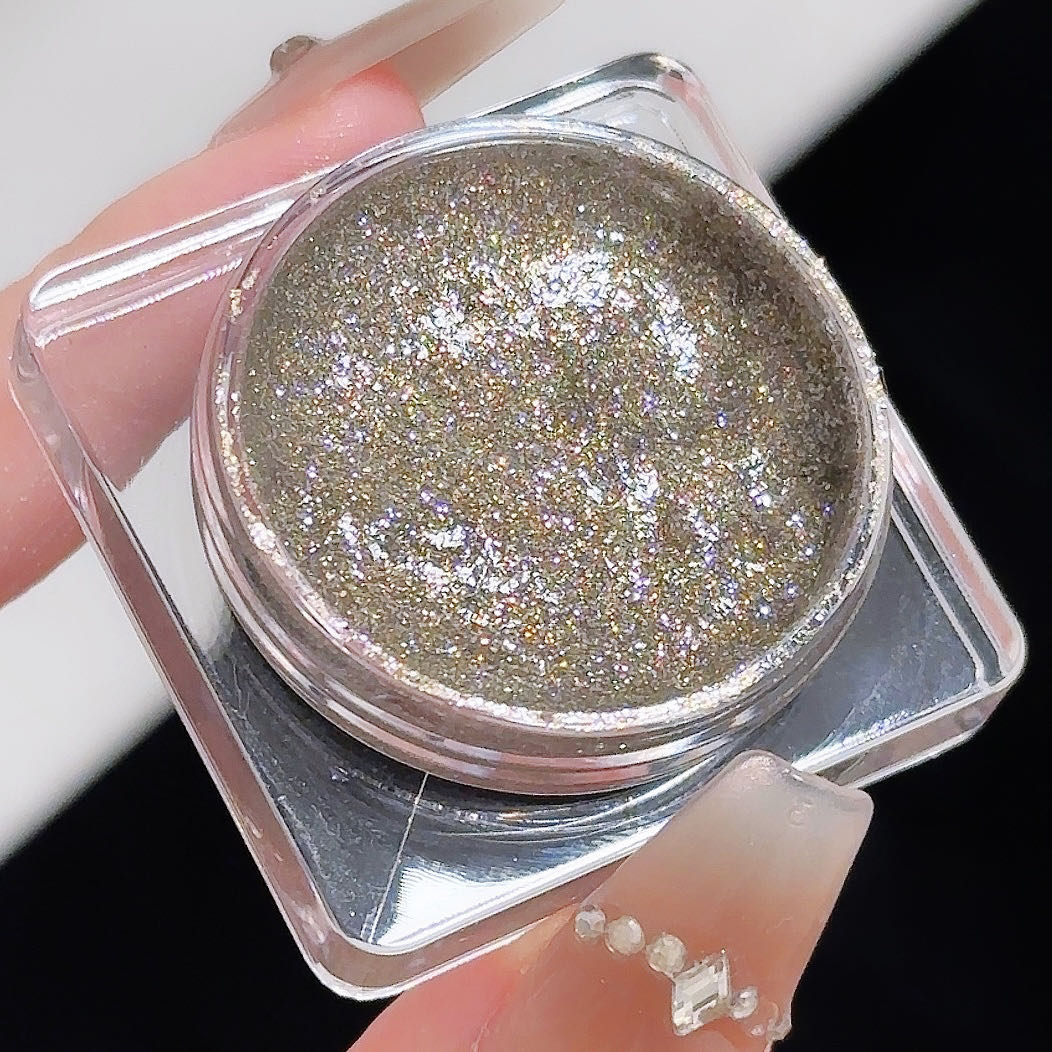 Long-lasting mineral metallic luster vegan waterproof high-gloss powder puff, custom-made high-gloss powder puff for facial makeup details Picture