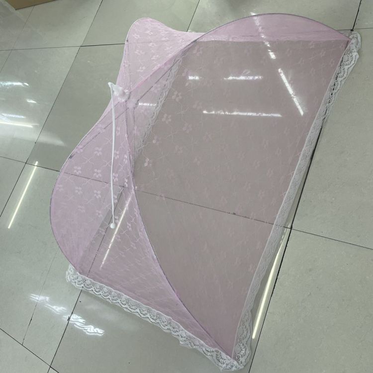 The baby mosquito net cover is foldable and can be used on the baby's bed. It has lace edges for newborns and does not require the installation of mosquito repellent covers. It is suitable for children Specification image