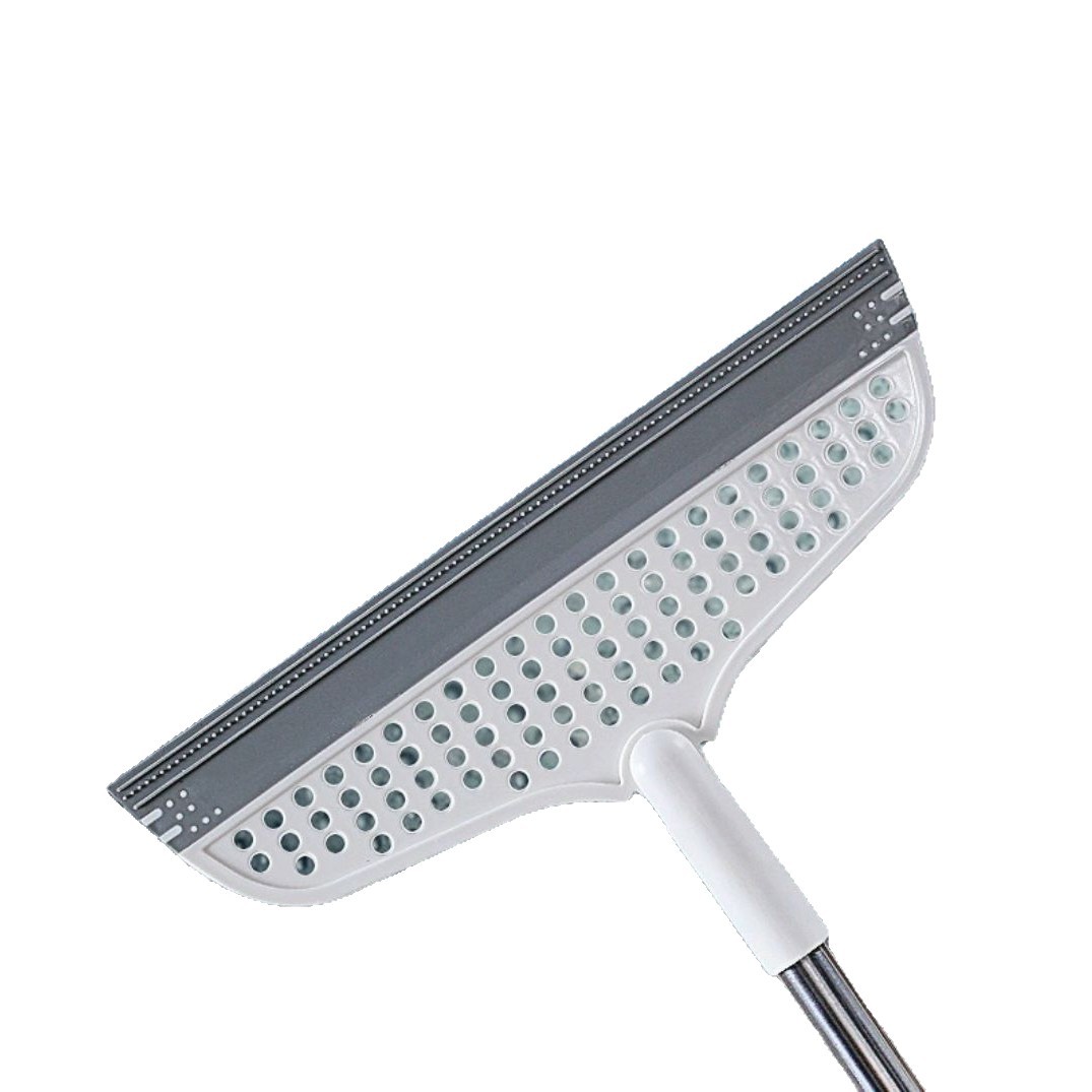 Household magic broom, bathroom squeegee, silicone squeegee head, floor squeegee and mopping dual-purpose, sweeping and hair-cleaning wonder