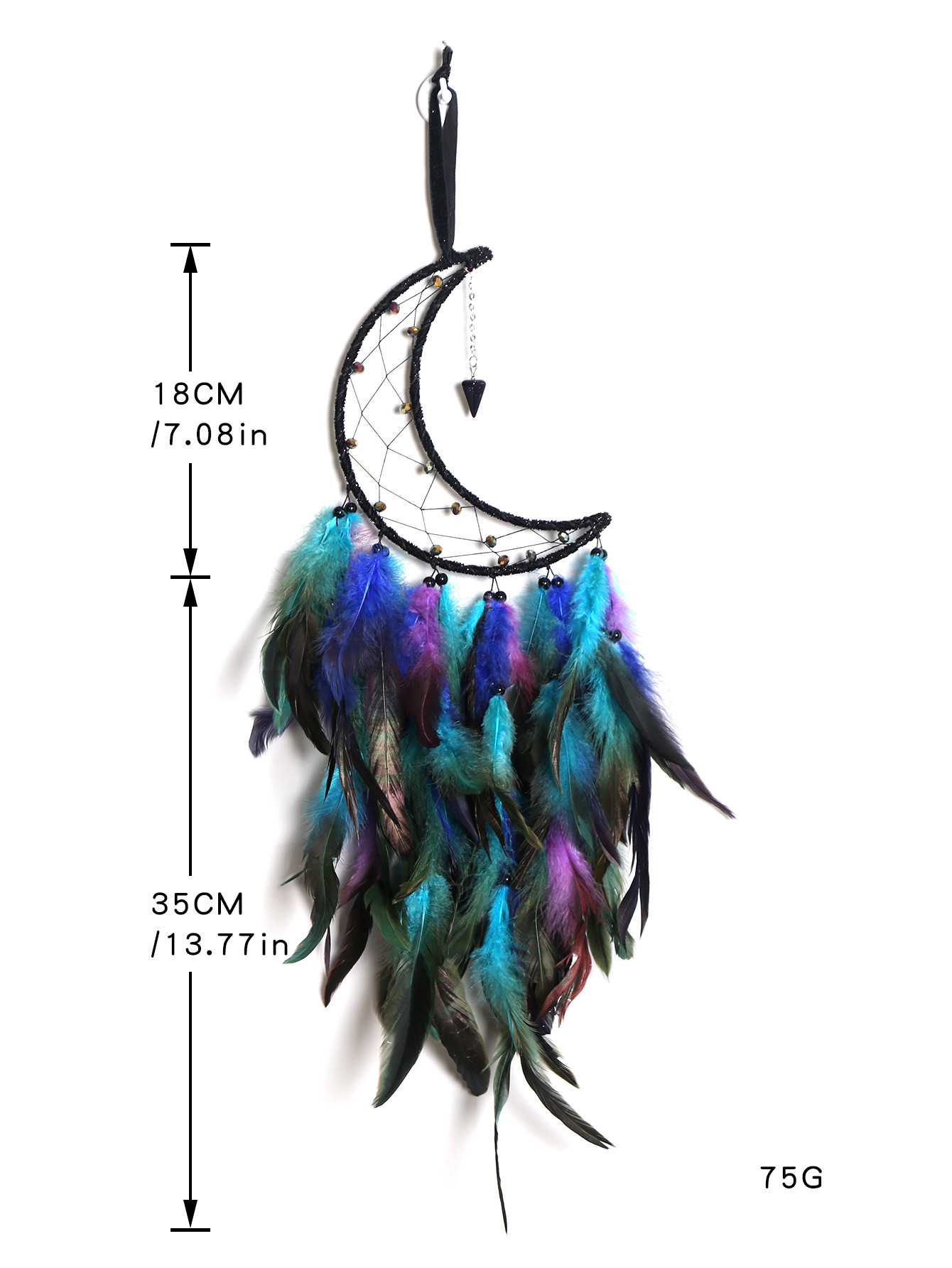Factory direct sales of starry sky crescent pendants, home dreamcatcher, wall decorations, wall hangings, wall decorations, room wall decorations, dreamcatcher Item Picture