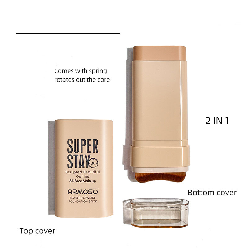 Long-lasting smooth makeup stick eliminates blemishes, oil-control and moisturizing foundation, high-quality waterproof Item Picture