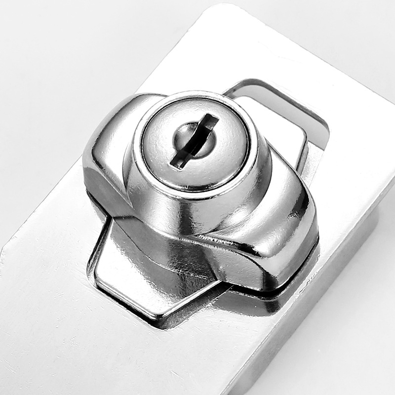 五金配件免开孔带锁锁牌家用柜门锁扣抽屉锁办公桌柜门防盗锁扣产品图