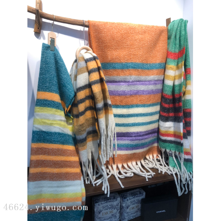 Cross-border scarf wholesale e-commerce platform 88 Cotton Candy series horizontal thick beard Scarves live-streaming supply chain