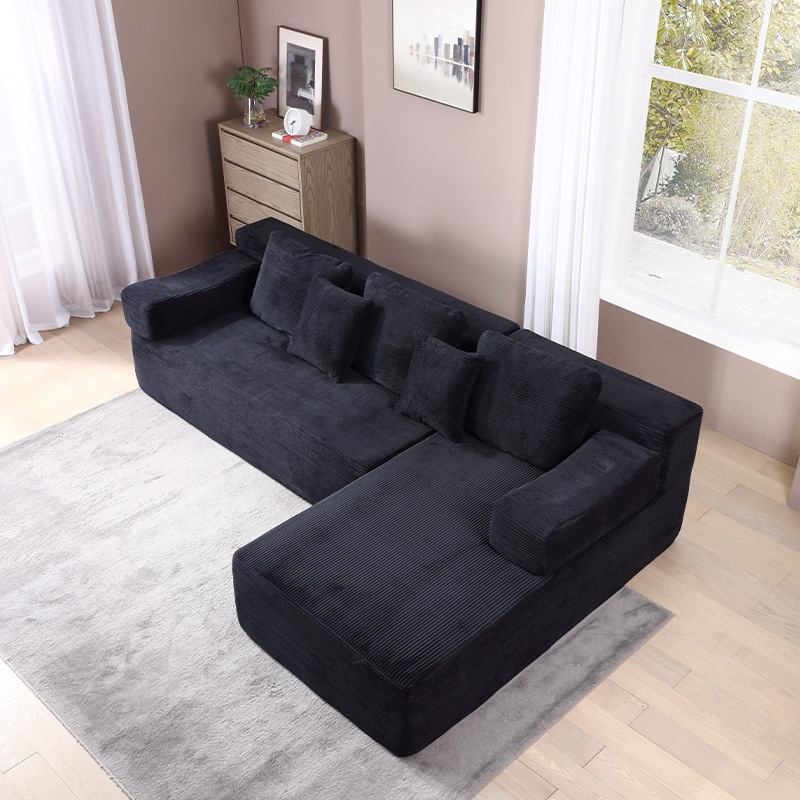 Amazon high-density compression combination sofa, living room module sofa bed, small-sized apartment lazy sponge sofa wholesale