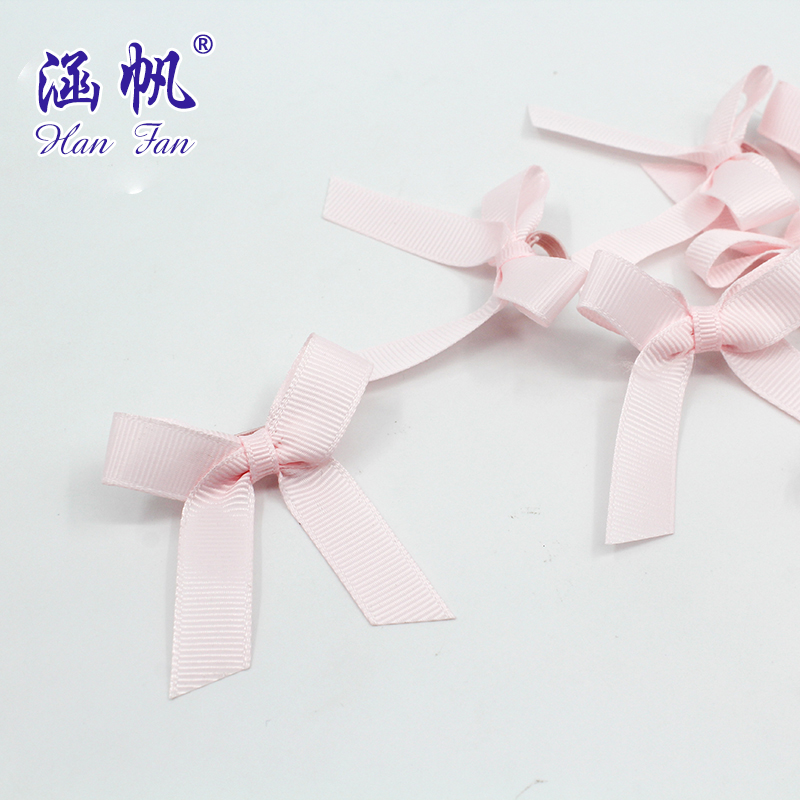 Factory direct sales of 1CM satin ribbon printed dot wound bow, hand-woven ribbons for children's clothing accessories Specification image
