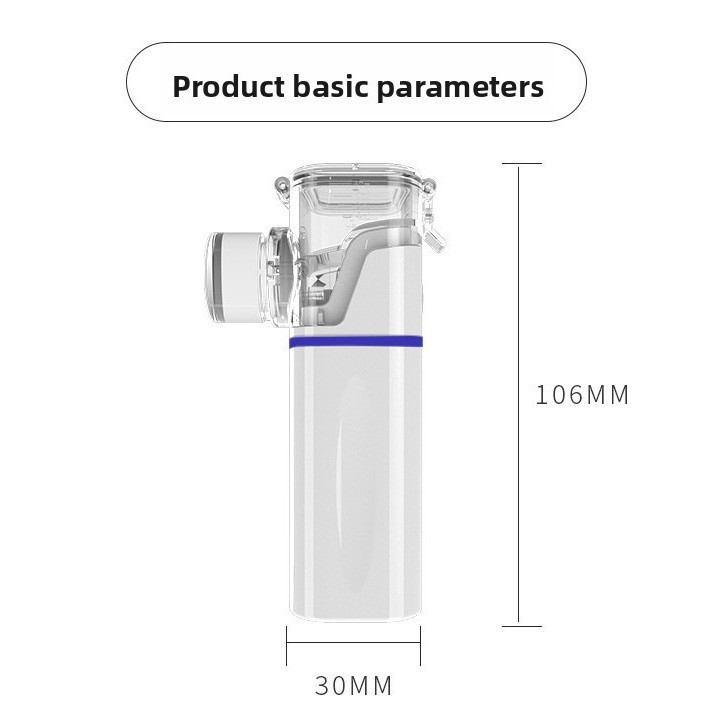 The NB-13 handheld nebulizer comes with a built-in nebulizer mask and is a suitable household nebulizer for both adults and children. It is a medical device full figure