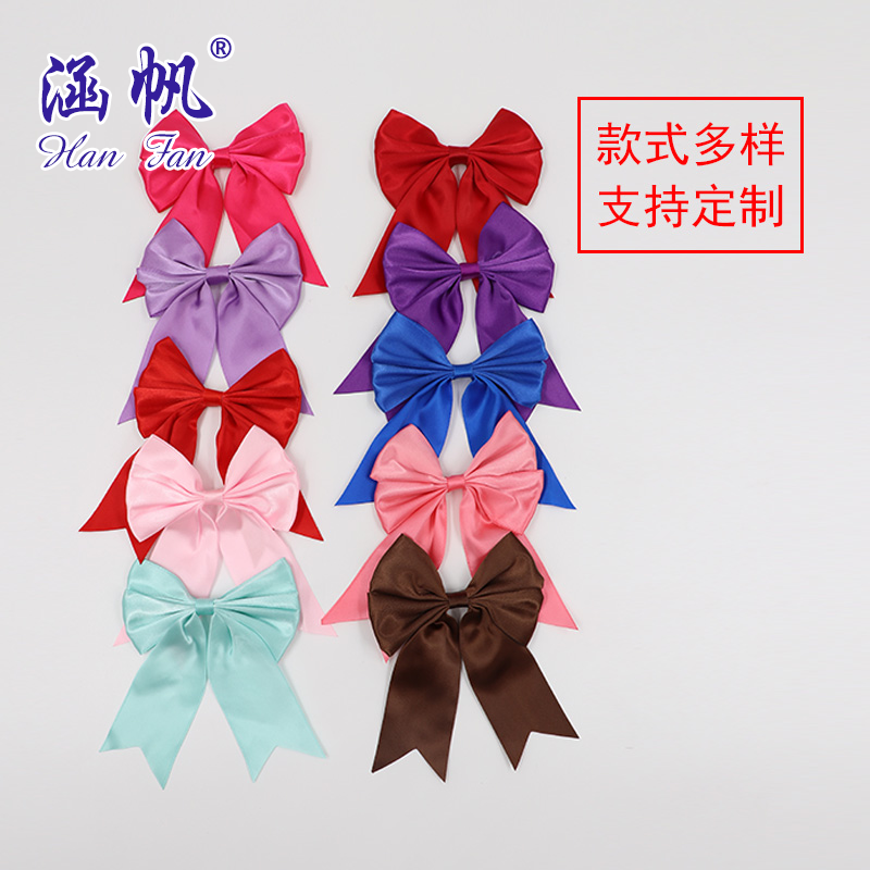 Factory wholesale handmade diy polyester satin ribbon bow webbing decorative accessories materials support customization details Picture