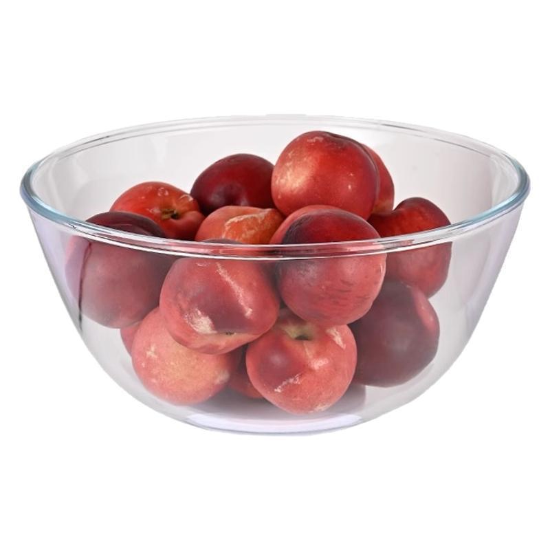 Transparent glass bowl, high-temperature resistant household salad bowl, microwave heating special large soup bowl, instant noodle bowl, plate and bowl set Specification image