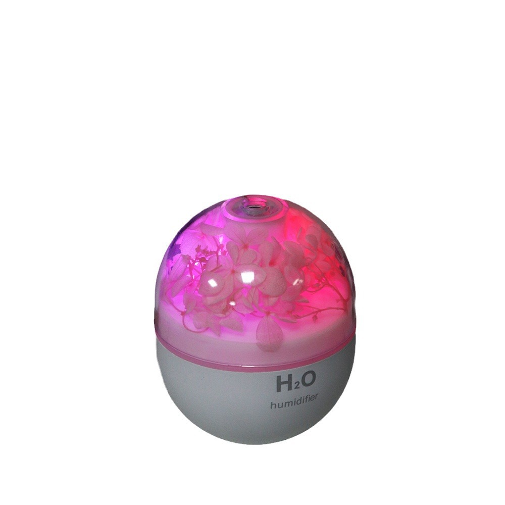 The new Everlasting Flower humidifier is a portable car and home USB water replenishment atomization soft sound night light creative humidifier Application Scenario