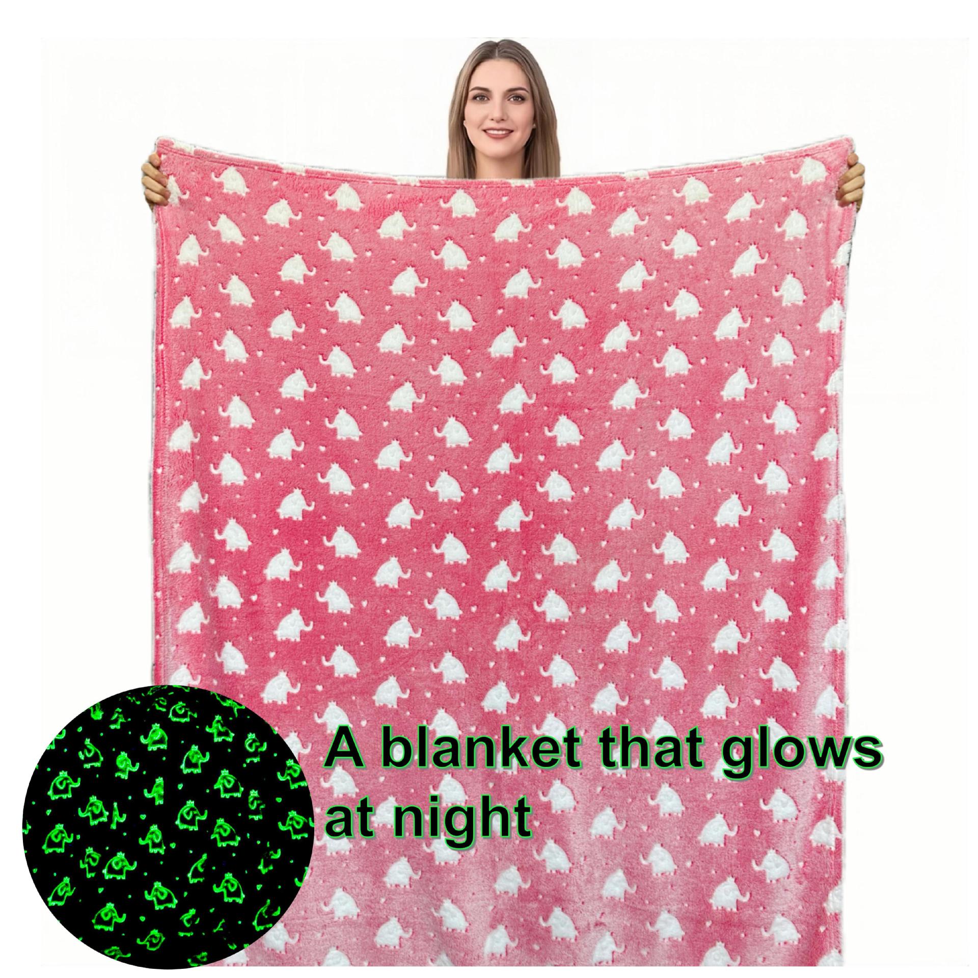 Luminous blanket, double-sided flannel luminous blanket, fluorescent blanket, summer office air-conditioned blanket, children's cover blanket Item Picture