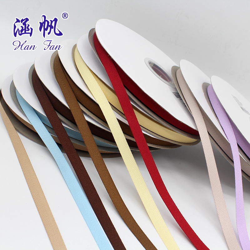 1CM color herringbone tape, edge wrap tape, polyester cotton yarn, webbing, binding tape, edge roll fabric factory direct sales wholesale