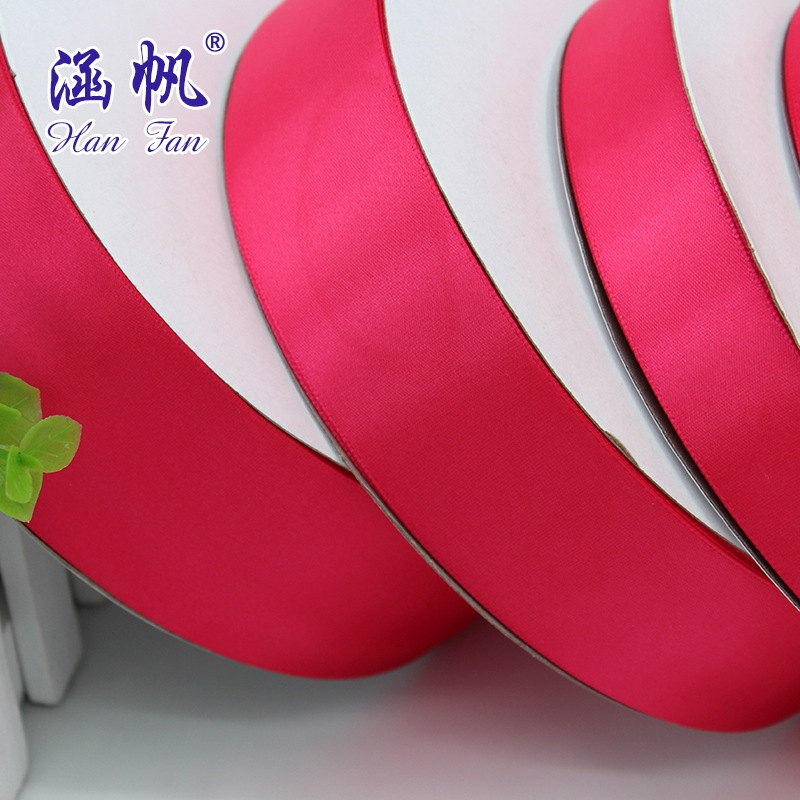 6mm-50mm peach pink encrypted single-sided polyester tape factory direct sales decorative ribbon packaging wedding ribbon webbing Specification image
