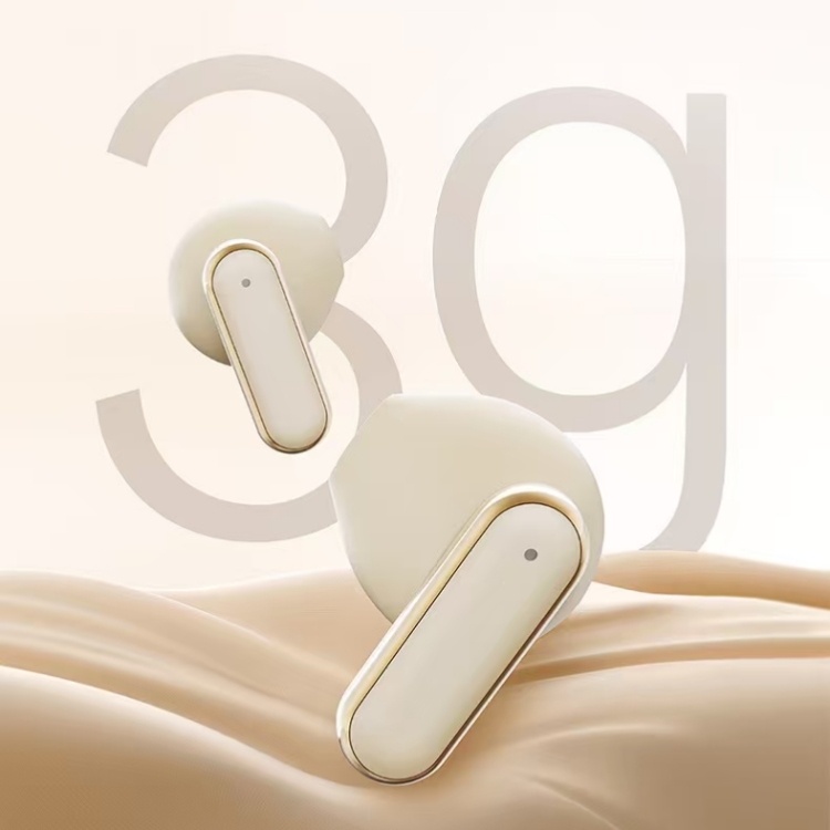 Beige wireless Bluetooth over-ear non-in-ear headphones and charging case Specification image