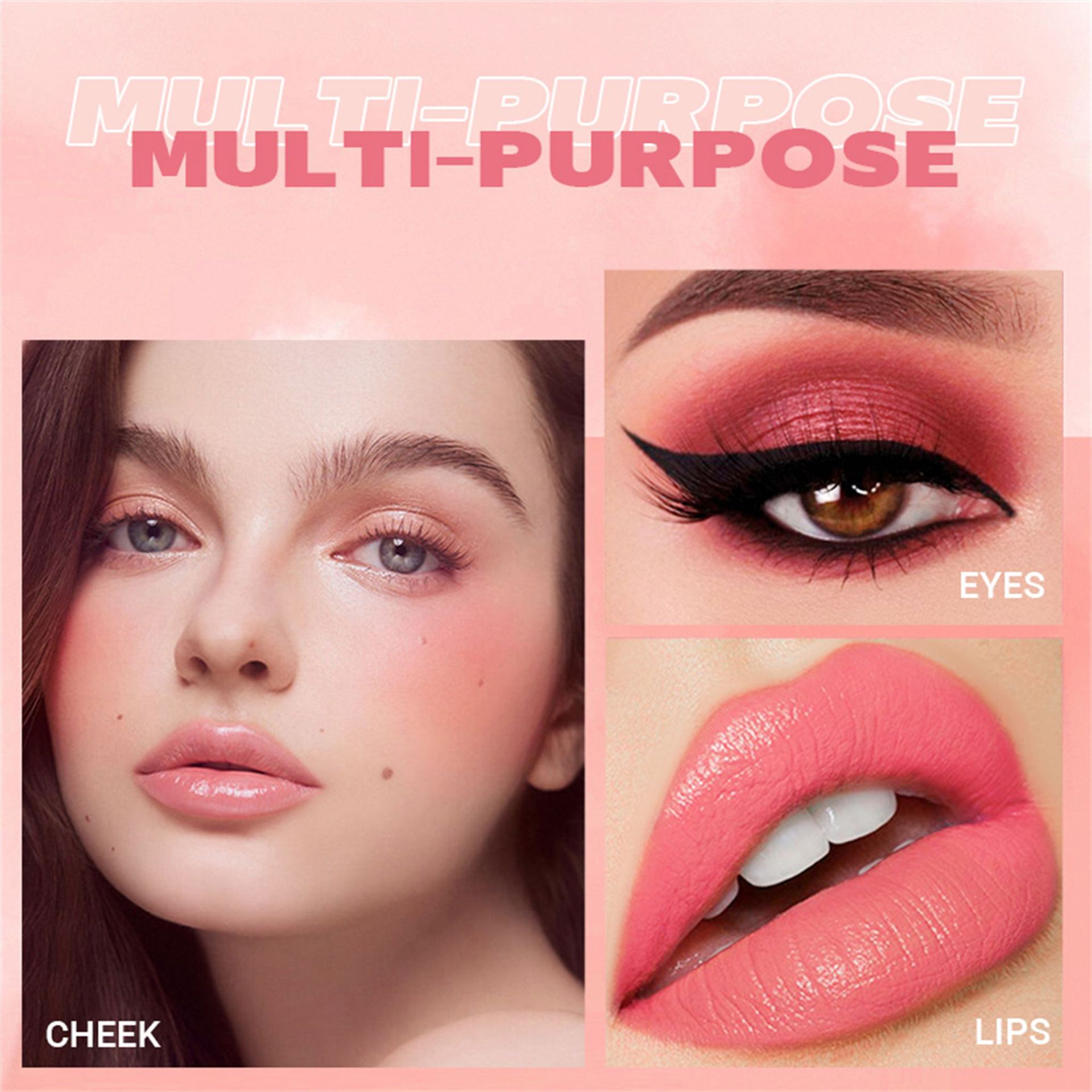 The herbal vegan liquid blush sponge has a long-lasting color-changing effect and is suitable for fair skin, cheek and lip makeup full image