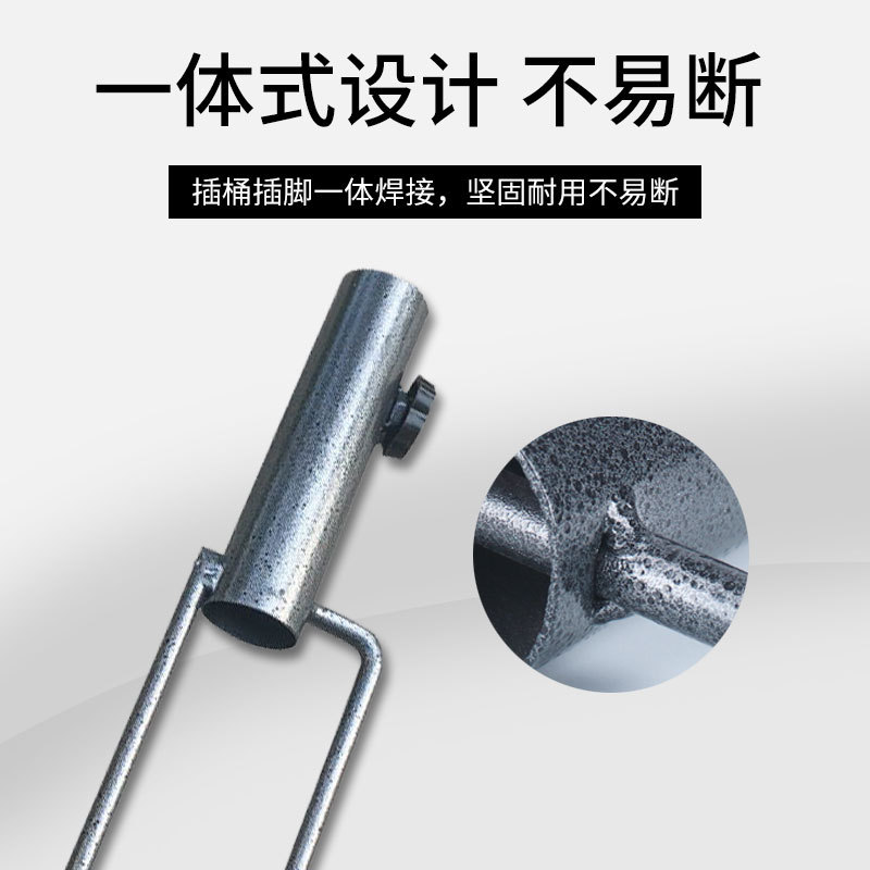 厂家直供户外摆摊雨伞黑金刚双脚地插沙滩伞钓鱼伞叉子底座配件