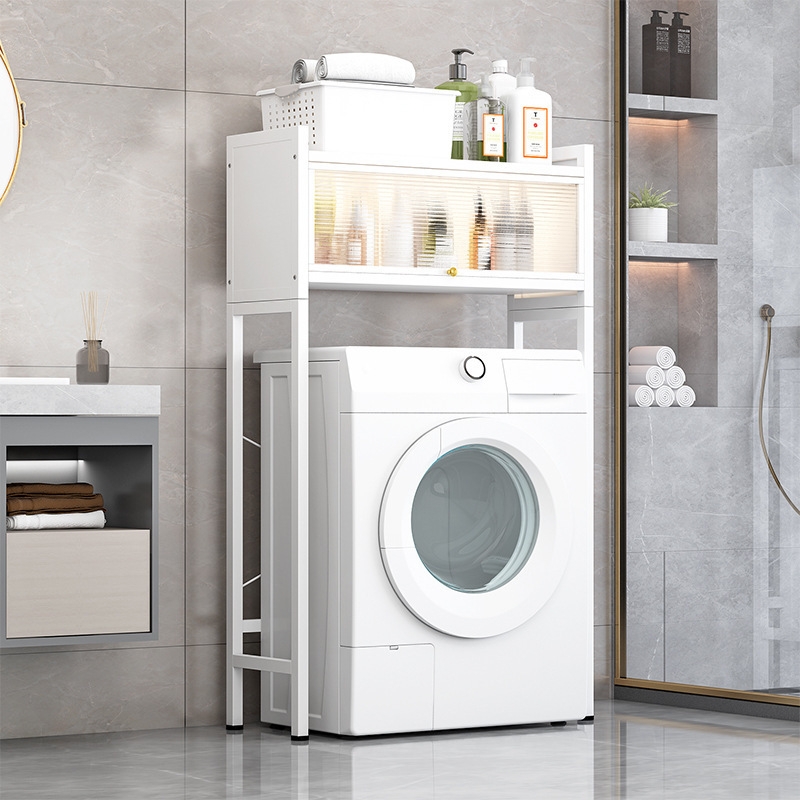 Toilet stand, storage rack, floor-standing flip cover, toilet storage cabinet, toilet stand, washing machine stand, balcony Specification image