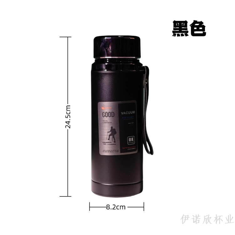 1L new stainless steel large-capacity diamond kettle, travel and outdoor sports insulated cup, portable insulated sports water bottle with handle Specification image