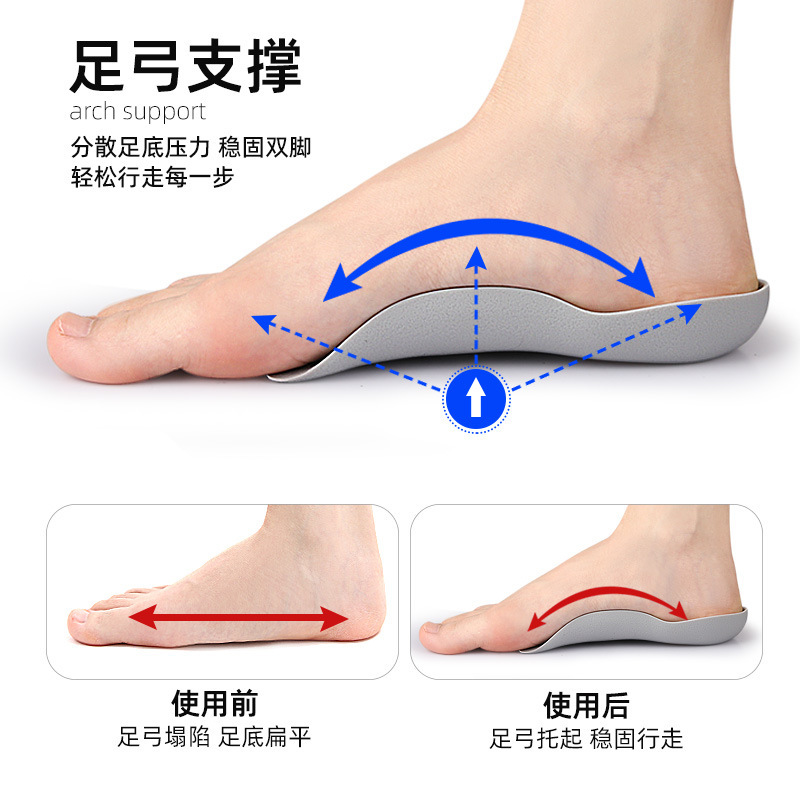 Magnetic arch semi-pad flat arch support for inversion of the foot sole orthopedic pad xo shaped leg magnetic massage insole details Picture