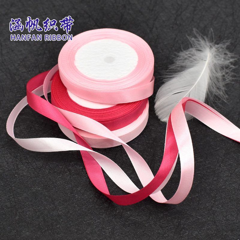 American woven ribbons, colored ribbons, rolled ribbons, satin ribbons, printed text decoration, DIY handcrafted materials, width to choose from details Picture