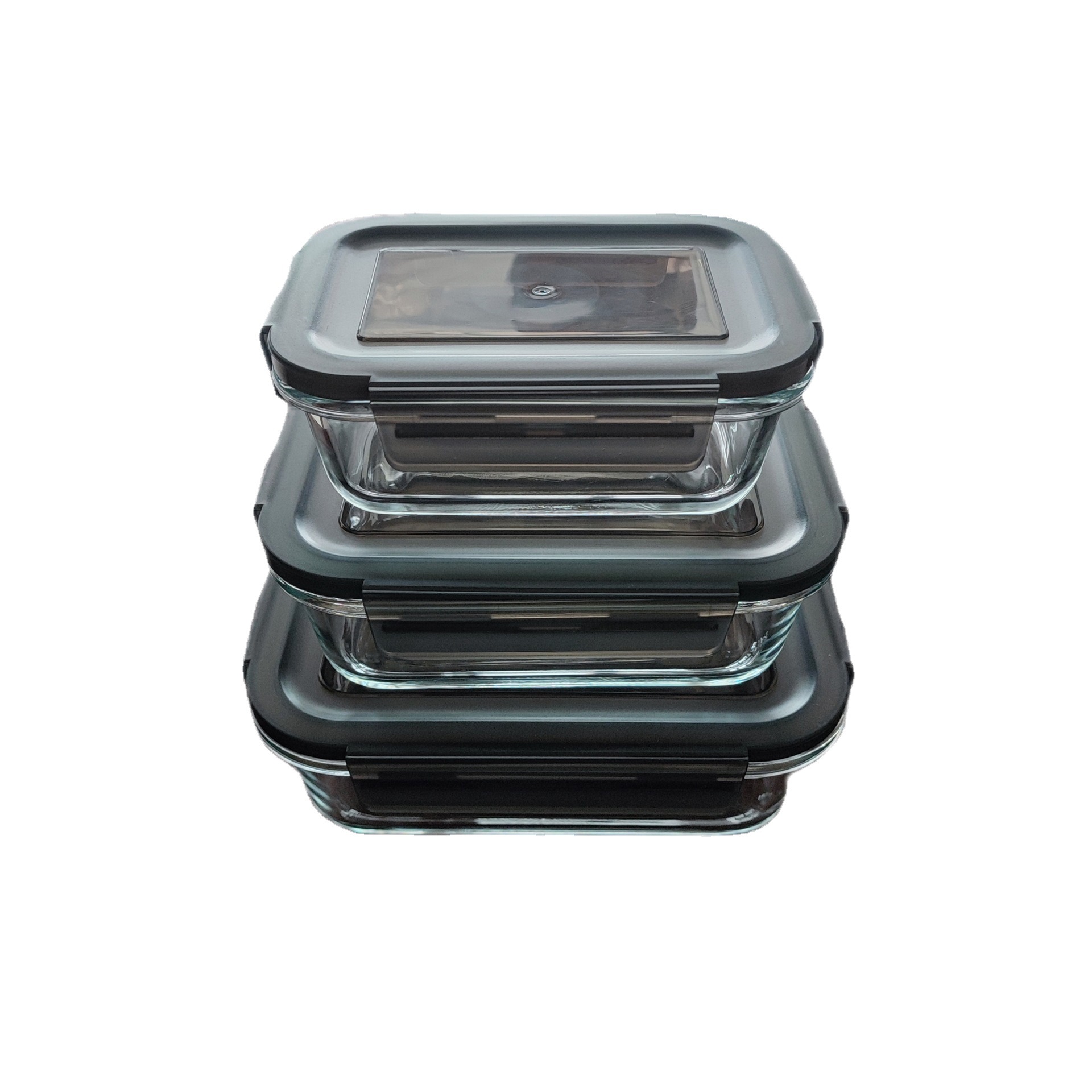 Microwave-safe glass lunch box, heat-resistant lunch box, bowl with lid, sealed box with rice, glass bowl Specification image
