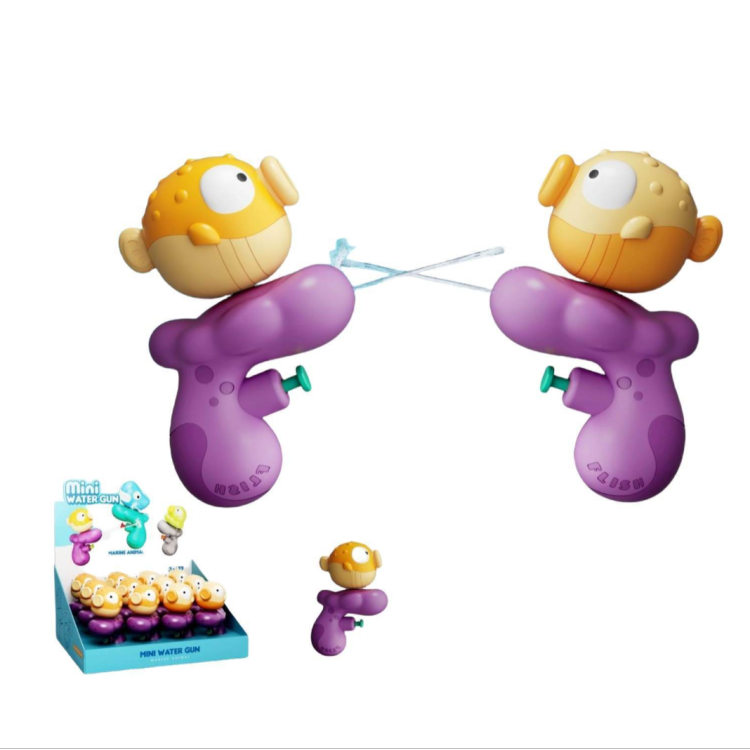 Children's summer pool swimming toy pufferfish animal small water gun, press and spray water Application Scenario
