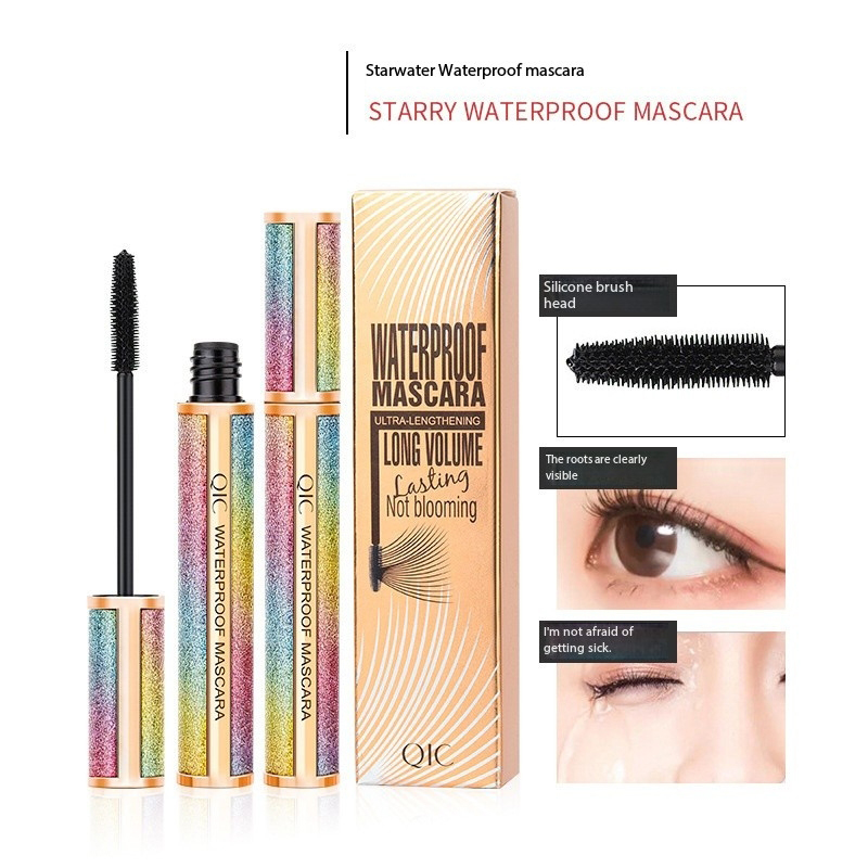 Noche estrellada resistente al agua y al sudor denso rizado no distorsionado pestañas mascara maquillaje details Picture