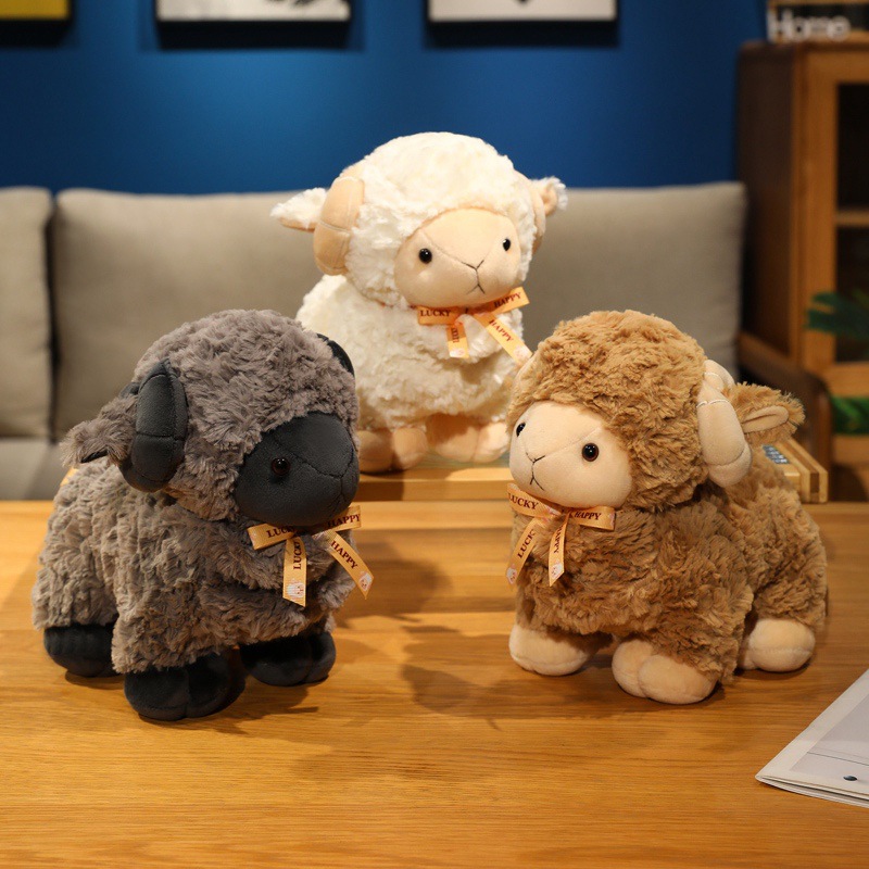 The new Nordic lamb plush toys, cute sheep throw pillows and children's cloth dolls are selling well