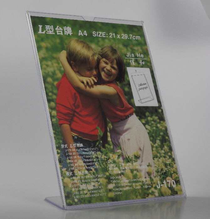 Factory direct sales of L-shaped vertical table signs, various specifications of display conference signs, double-sided transparent organic table signs wholesale details Picture