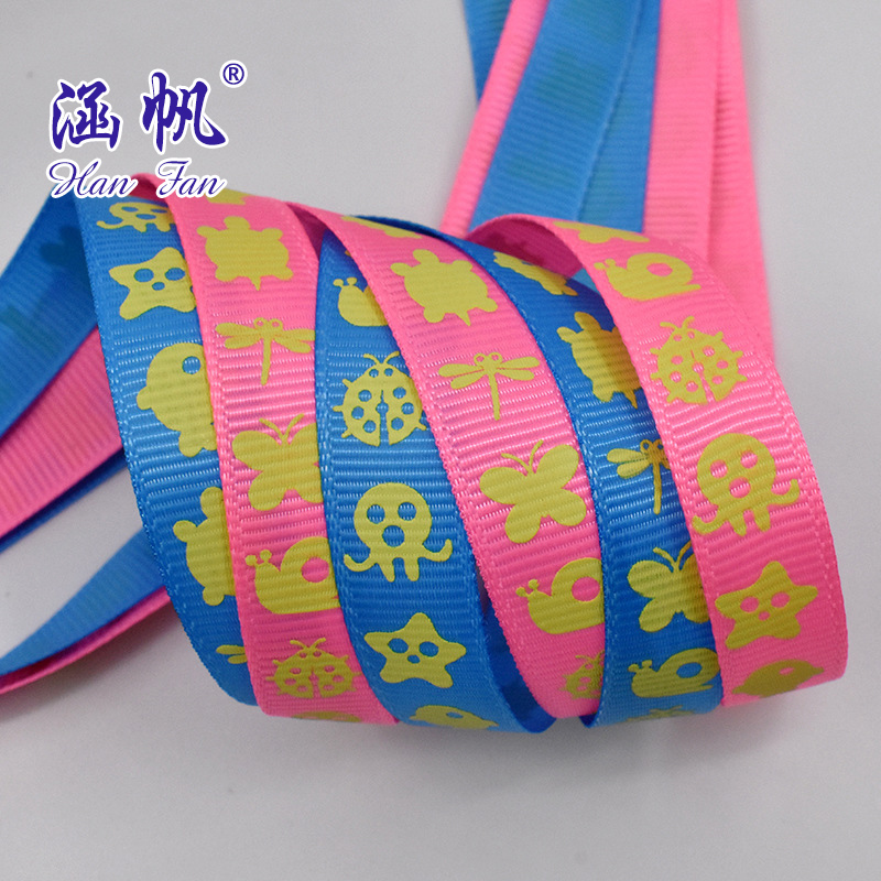 【 Fast Delivery 】 Thickened ribbed tape, custom-printed striped webbing, logo printed ribbon, satin ribbon, Christmas ribbon